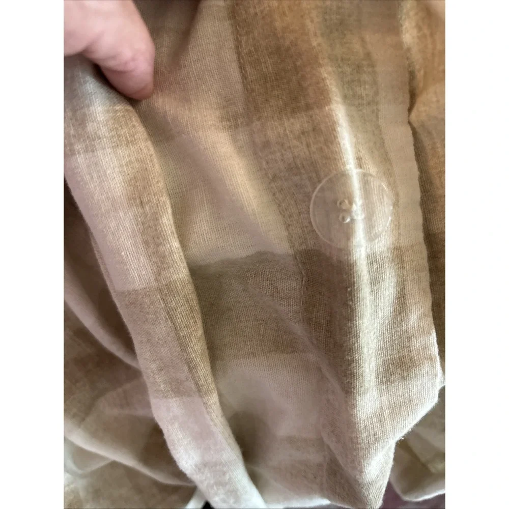 Pottery Barn Blaine Check King Duvet In Camel